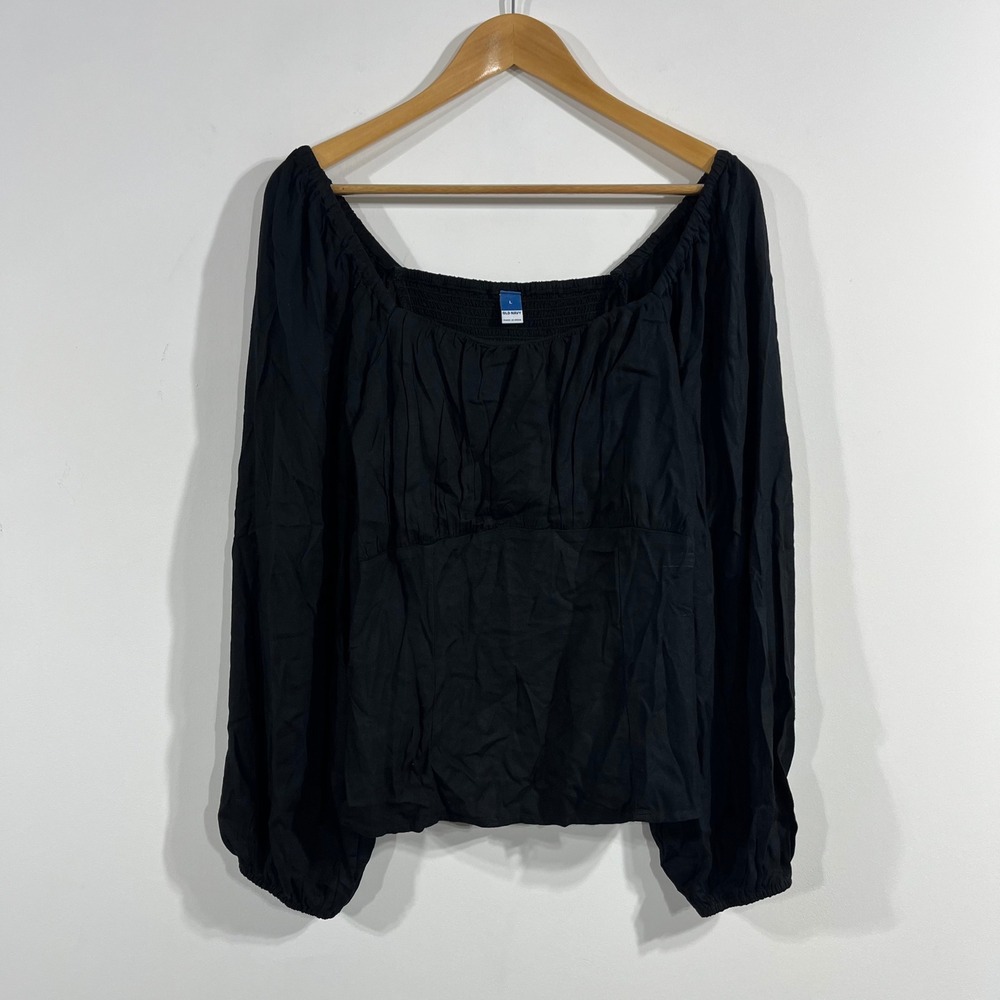Old Navy Milkmaid Coquette Renfair Smocked Top Womens Large Whimsigoth Witchy